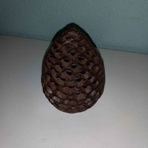 Cast Iron  Pinecone Candle Holder